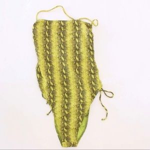 RisK Python Snake Print Beach Club One Piece Swimsuit